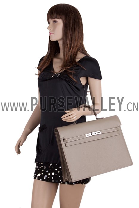 Hermes Kelly Briefcase Grey