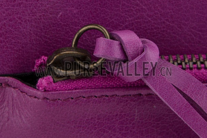 Balenciaga Giant Gold Envelope Wallet with Strap Purple
