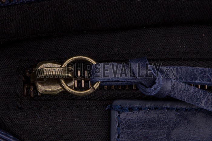 Balenciaga Giant Gold Hip Purse Dark Blue