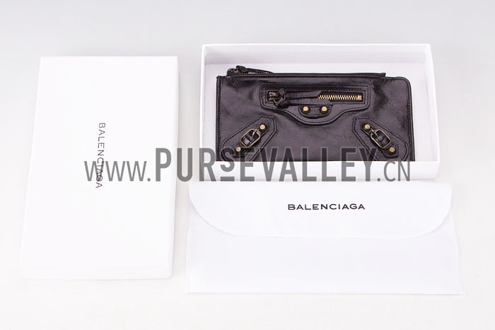 Balenciaga Giant Envelope Wallet Black