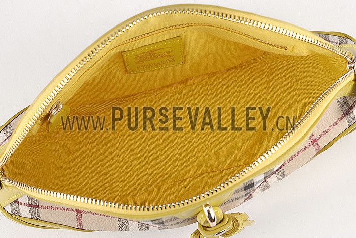 Burberry Tassel Tote Bag Yellow Barley 608261