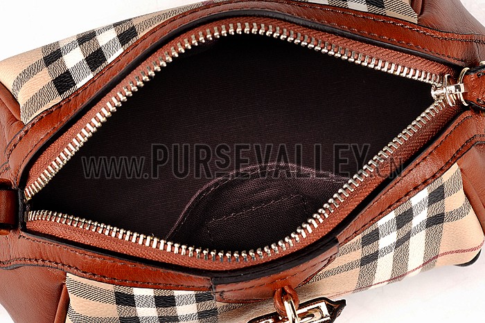 Burberry Haymarket Check Crossbody Bag Tan 608262