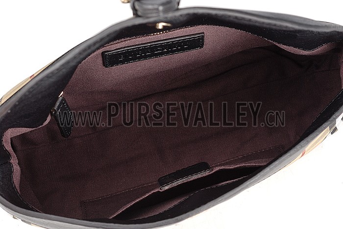 Burberry Small Horseferry Check Crossbody Bag Honey Black 608270