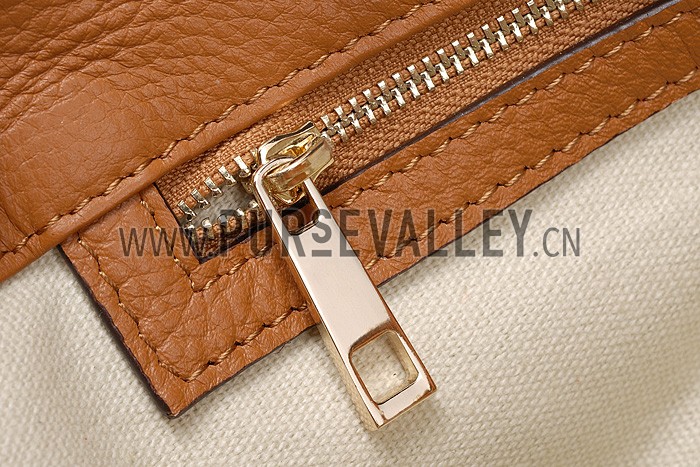 Gucci Bamboo Shopper Leather Small Tote Tan 607319