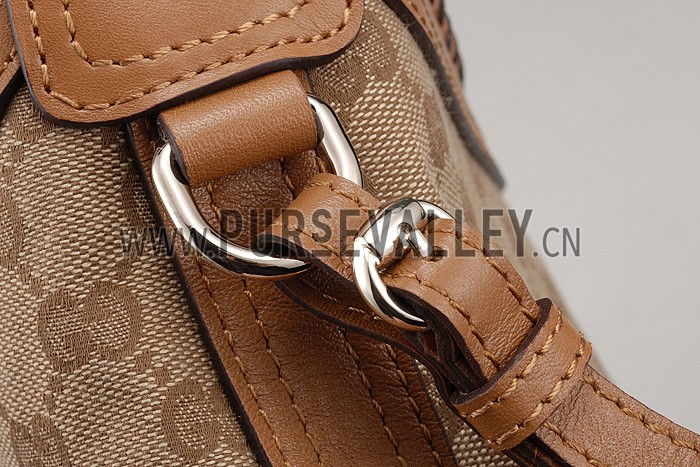 Gucci Medium Woven Tassels Tan Leather Trim Guccissima Hobo 607327