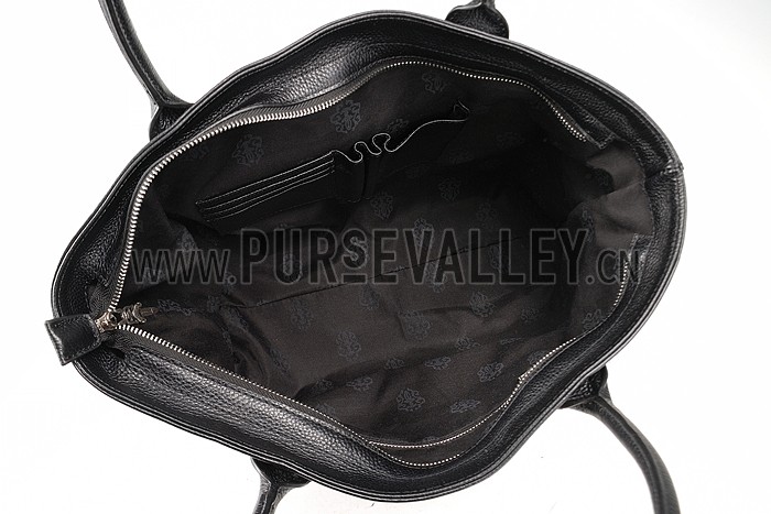 Chrome Hearts Big Leather Tote Black 607440