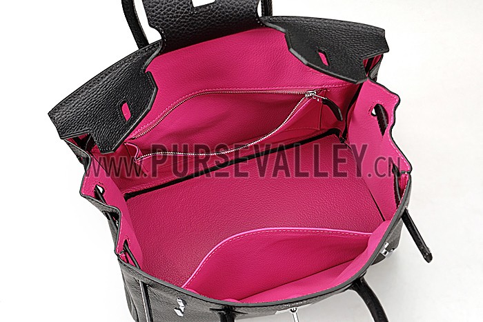 Hermes Birkin 30 Black/Pink Lining 607477