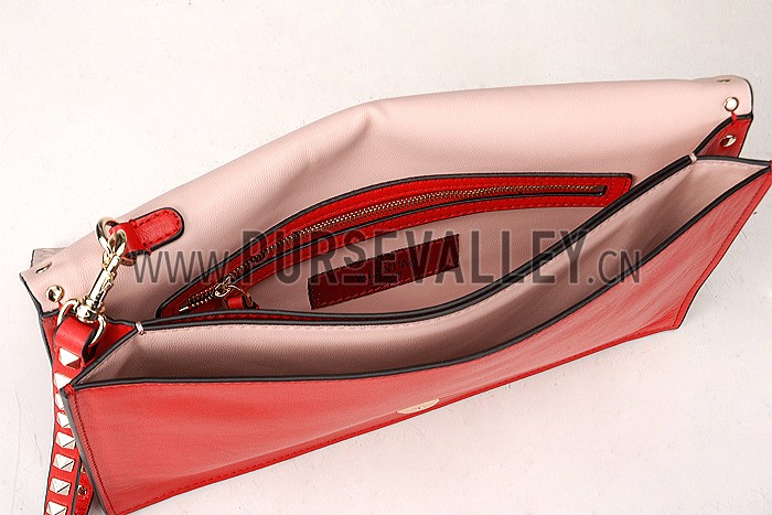 Valentino Rockstud Clutch Red 607530