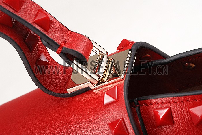 Valentino Rockstud Shoulder Bag Red 607536