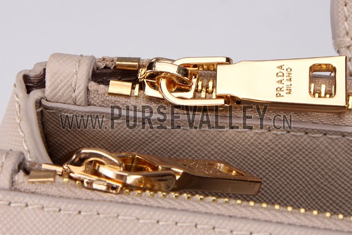 Prada Saffiano Lux Top Handle Beige
