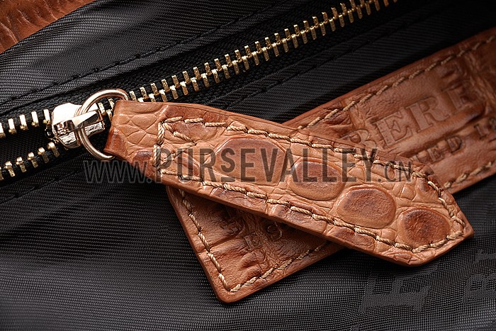 Burberry Brown Croc Leather Hobo Bag 607775