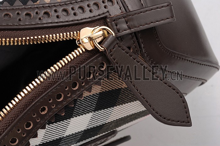 Burberry Blaze Haymarket Satchel Brown 607794