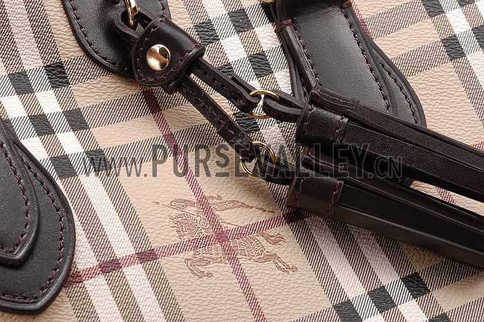 Burberry Large Tassel Bowler Bag Brown 607828