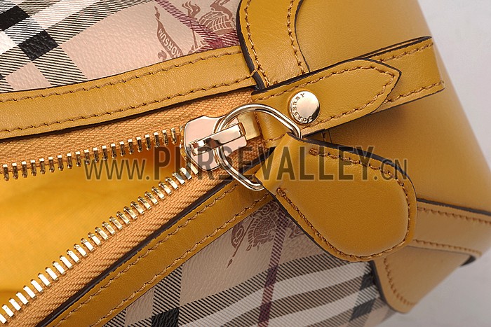 Burberry Large Tassel Bowler Bag Yellow 607829