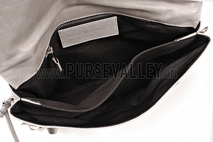 Balenciaga Giant 12 Envelope Clutch Argent Silver 607849