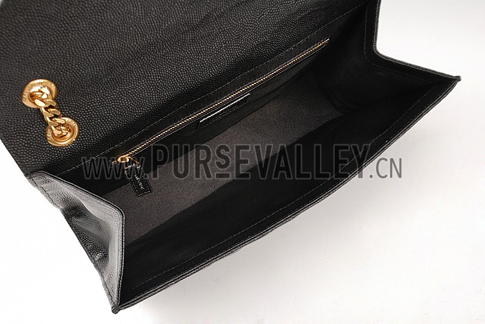 Saint Laurent Classic Monogram Satchel Black 607882