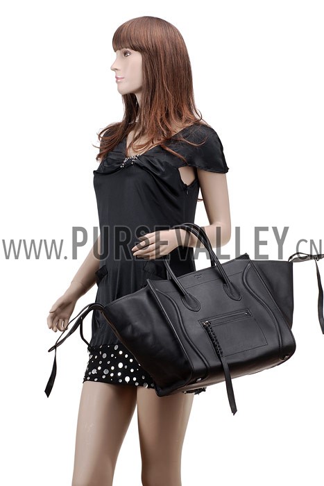 Celine Luggage Phantom Tote Black