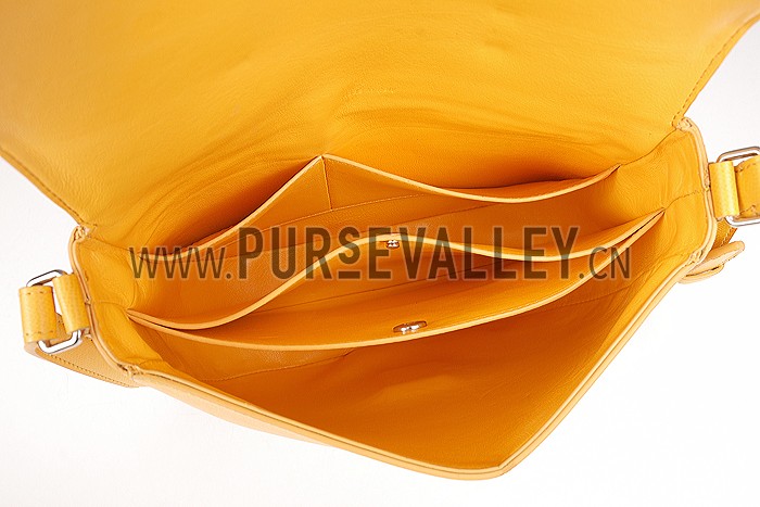 Celine Trotteur Bag Soft Leather Yellow 608236