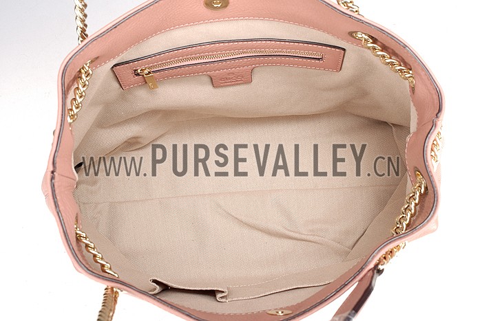 Gucci Soho Studded Shoulder Bag Light Pink