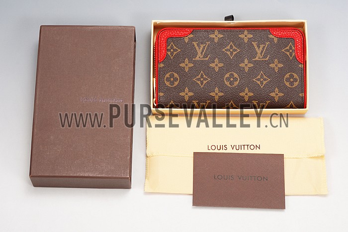 Louis Vuitton Zippy Wallet Retiro Wallet Red
