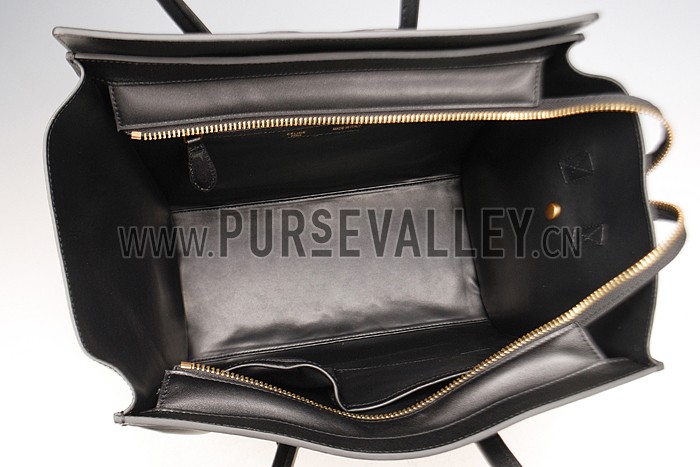 Celine Mini Luggage Black Leather/Suede Leather