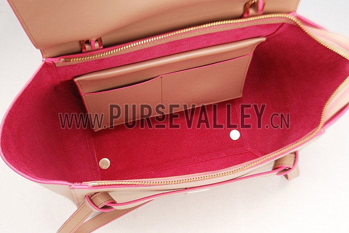 Celine Belt Bag Beige With Pink Trim