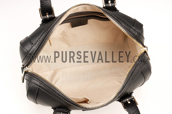 Gucci GG Classic Top Handle Leather Bag Black