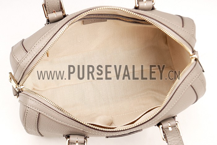 Gucci GG Classic Top Handle Leather Bag Grey