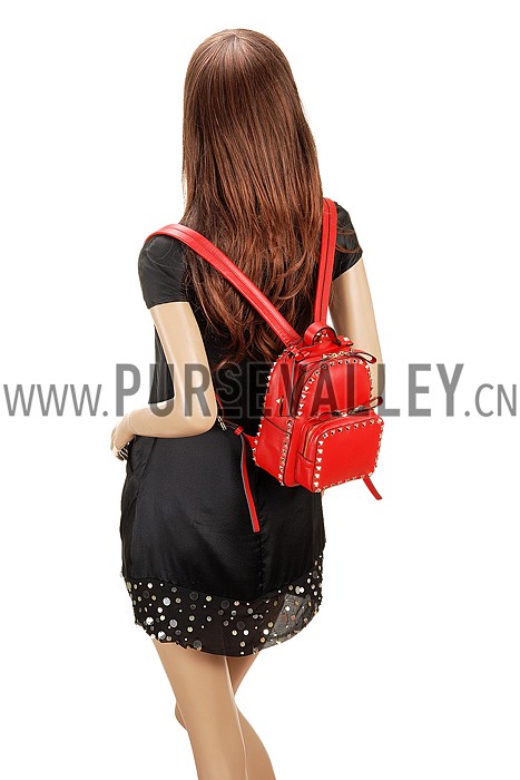 Valentino RockStud Red Backpack