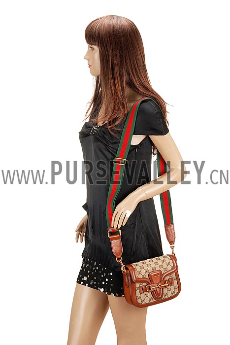 Gucci Lady Web GG Small Canvas Bag Tan