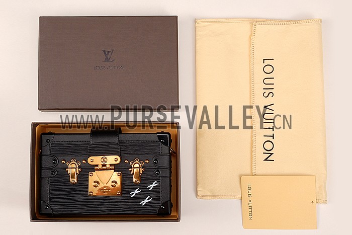 Louis Vuitton Petite Malle Epi Leather Black Bag