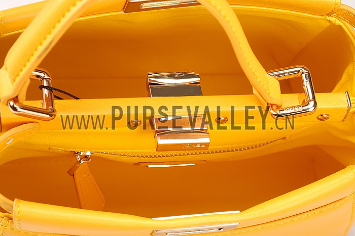 Fendi Peekaboo Karlito Capsule Detail Yellow Bag