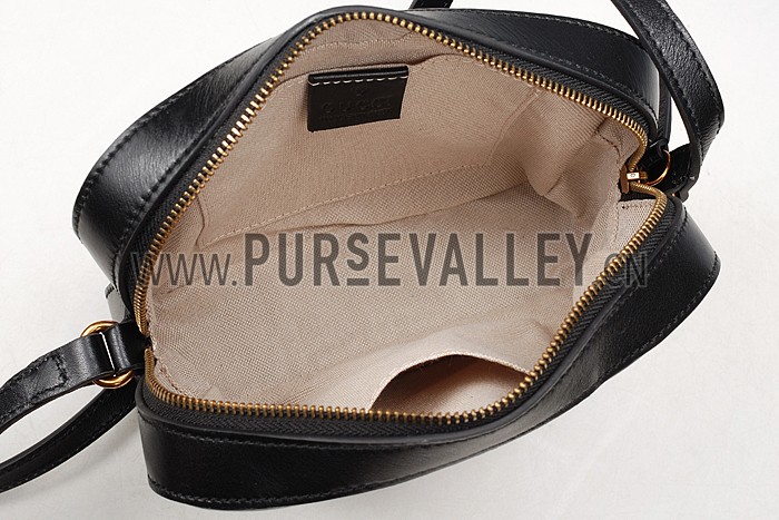 Gucci Bee Detail Black Leather Bag