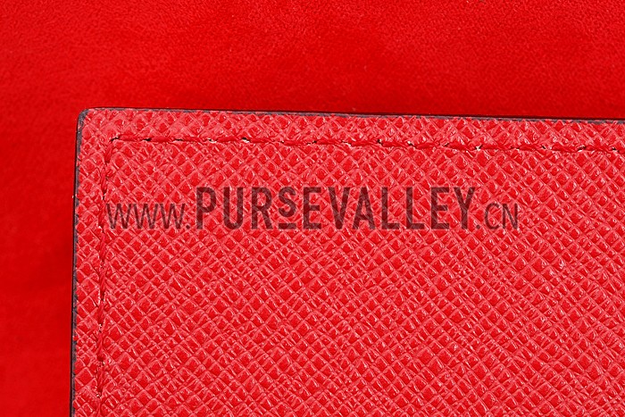 Louis Vuitton Monogram Felicie Chain Wallet Red 18926650