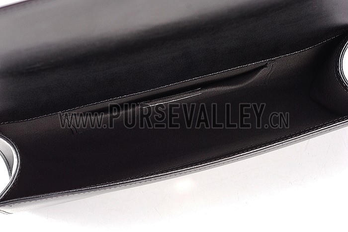 YSL Classic Y Clutch Black Leather 608315