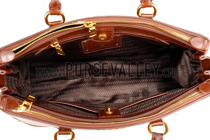 Prada Classic Satchel Brown