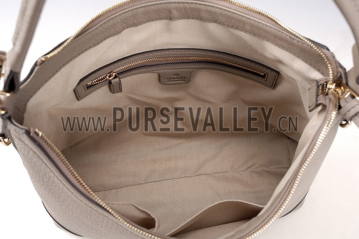 Gucci Miss GG Leather Hobo Grey