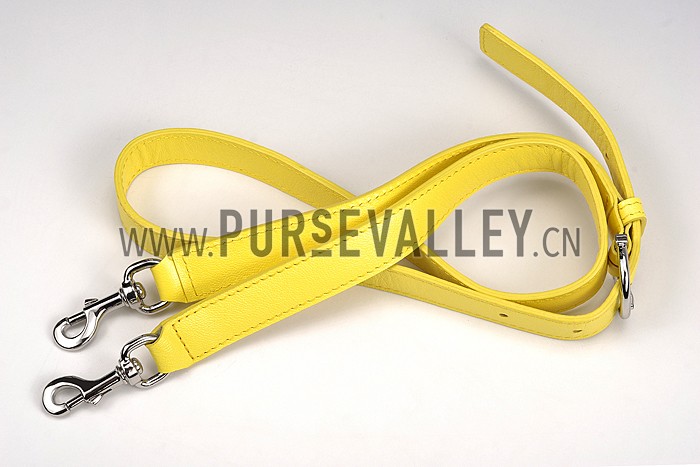 Salvatore Ferragamo Pebbled Leather Sofia Medium Yellow 608264