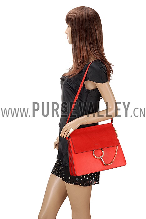 Chloe Faye Red Shoulder Bag