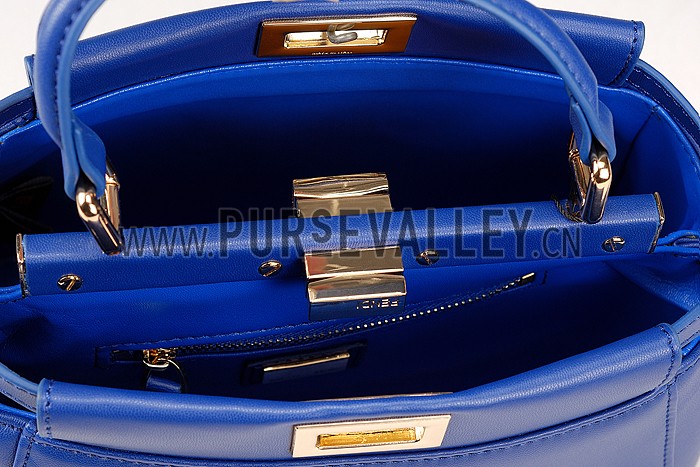 Fendi Peekaboo Karlito Capsule Detail Blue Bag