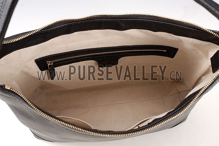 Gucci Miss GG Leather Hobo Black