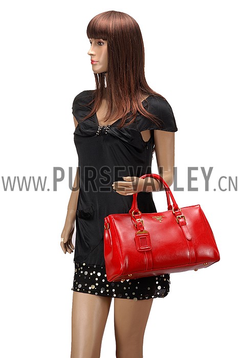Prada Classic Top Handle Red
