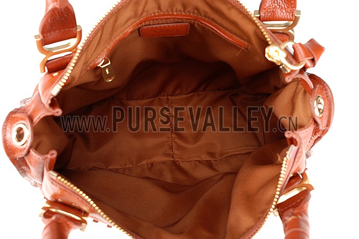 Chloe Marcie Satchel Crossbody Bag Dark Brow