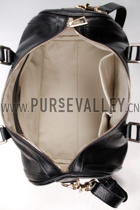 Gucci Vintage Web Medium Boston Black Bag