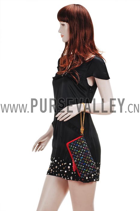 Louis Vuitton Insolite Pouchette Black Murakami With Pink