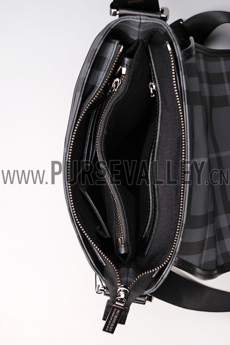 Burberry Grey Check Crossbody Flap Bag