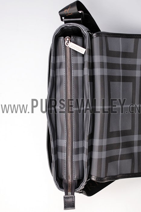 Burberry Grey Check Messenger Bag