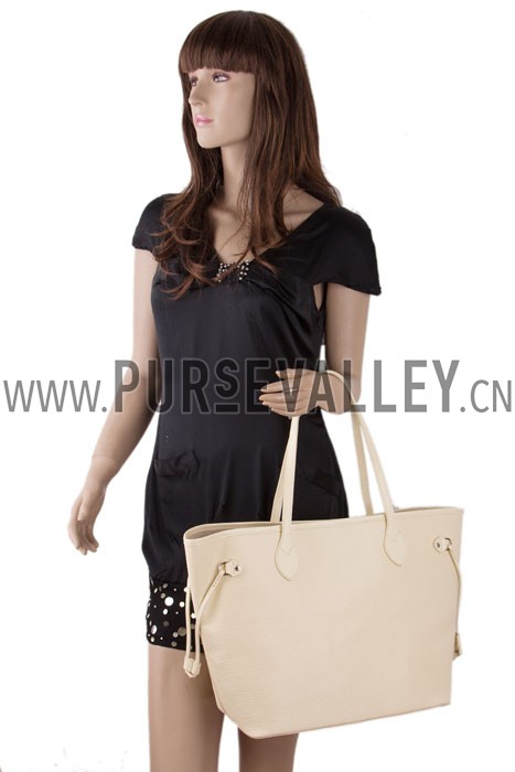 Louis Vuitton Neverfull MM Epi Leather Beige