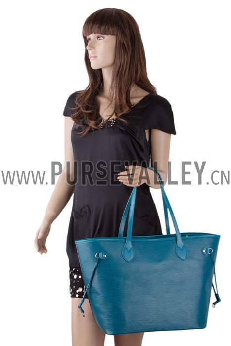 Louis Vuitton Neverfull MM Epi Leather Blue