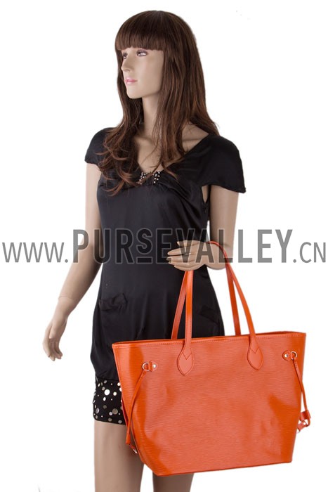 Louis Vuitton Neverfull MM Epi Leather Orange